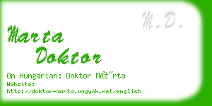 marta doktor business card